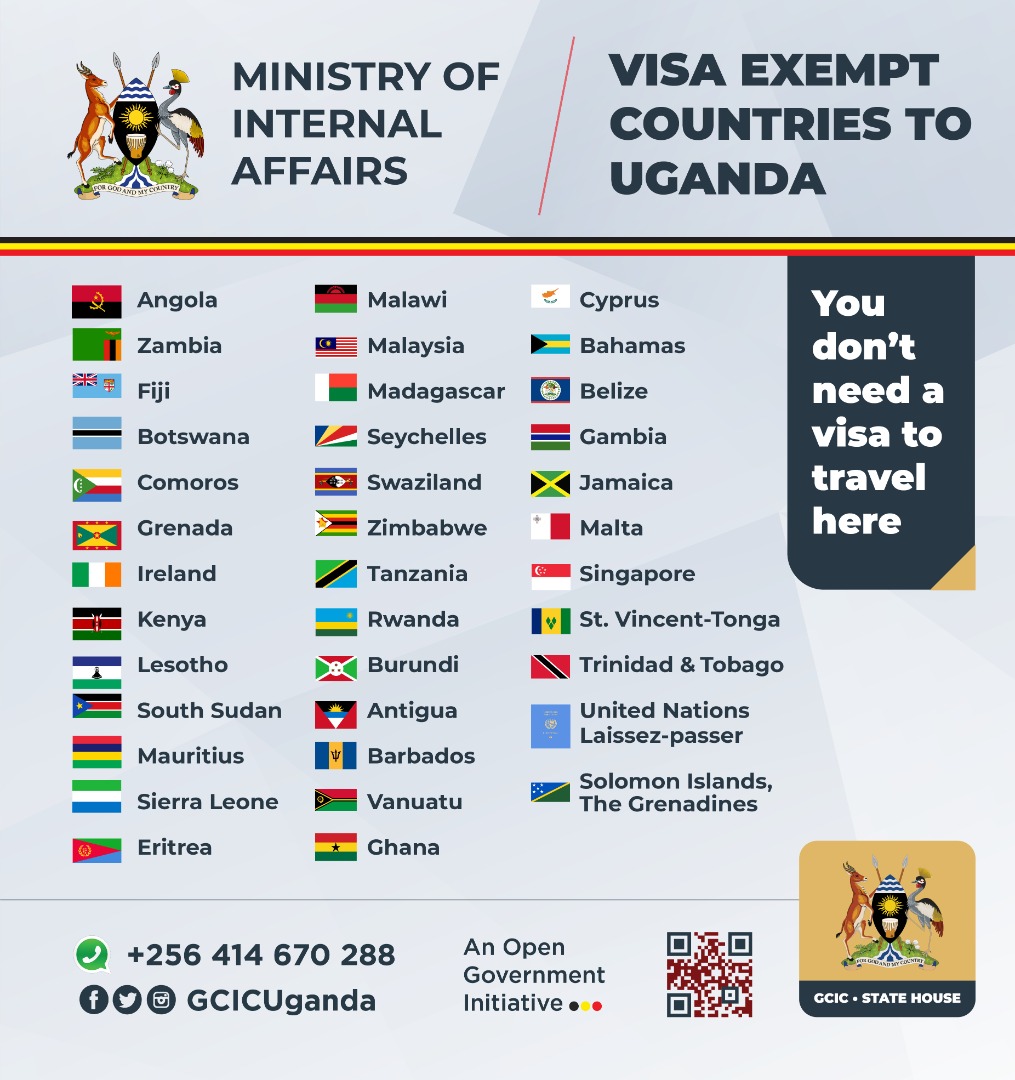 Visa Exempt Countries To Uganda GCIC Uganda